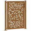vidaXL Port&atilde;o de jardim 100x125 cm em a&ccedil;o inoxid&aacute;vel com design de chama