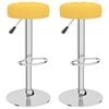 vidaXL Bancos de bar 2 pcs tecido amarelo mostarda