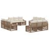 vidaXL Conjunto de Sof&aacute; de Jardim 12 pcs Bege vime PE