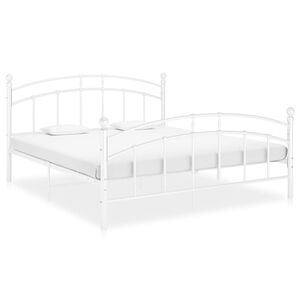 vidaXL Estrutura de cama 140x200 cm metal branco