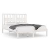 vidaXL Estrutura de cama 120x200 cm pinho maci&ccedil;o branco