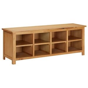 vidaXL Sapateira 114x37x45 cm madeira de carvalho maci&ccedil;a