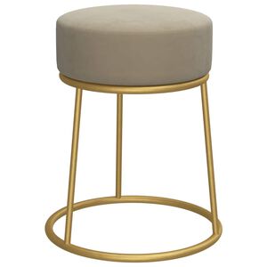 vidaXL Banqueta redonda veludo cinzento-escuro