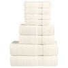 vidaXL 8 pcs Conjunto de toalhas premium SOLUND 600 gsm creme