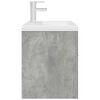 vidaXL Arm&aacute;rio de casa banho lavat&oacute;rio embutido torneira cinza cimento