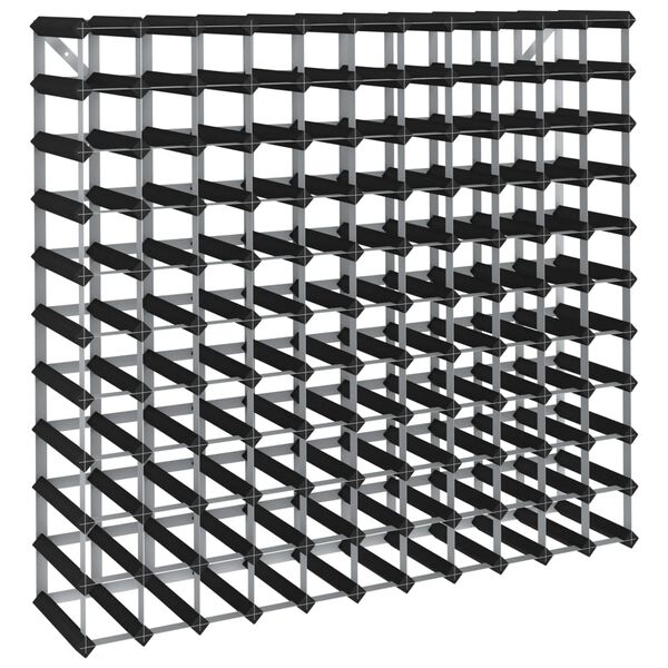 vidaXL Garrafeira para 120 garrafas madeira de pinho maciça preto