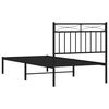 vidaXL Estrutura de cama com cabeceira 90x200 cm metal preto