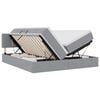 vidaXL Cama com Armazenamento com colch&atilde;o Cinzento-claro 200 x 200 cm