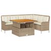 vidaXL 2 pcs conjunto de sof&aacute;s p/ jardim com almofad&otilde;es vime PE bege