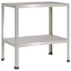 vidaXL Mesa de envasamento 100 x 50 x 80 cm A&ccedil;o inoxid&aacute;vel Prateado