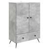vidaXL Buffet Cinzento Cimento 66 x 34,5 x 95 cm Derivados de Madeira