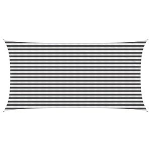vidaXL Vela de Sombra 2,5 x 5 m HDPE Retangular Antracite e Branco