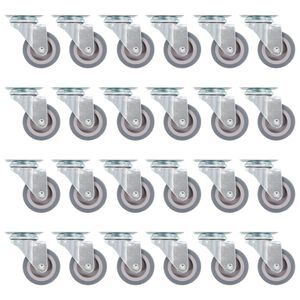vidaXL Rodas girat&oacute;rias 24 pcs 50 mm