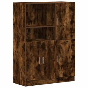 vidaXL 2pcs arm&aacute;rio de cozinha conjunto deriv. madeira carvalho fumado