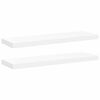 vidaXL Prateleiras parede suspensas 2 pcs 80x23,5x3,8cm MDF branco