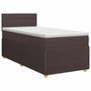 vidaXL Cama box spring com colch&atilde;o Marrom Escuro 90 x 190 cm Tecido