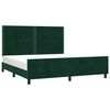 vidaXL Estrutura de cama c/ cabeceira 180x200 cm veludo verde-escuro