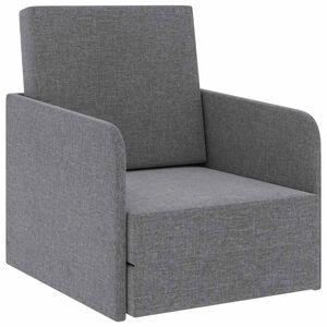 vidaXL Poltrona convert&iacute;vel tecido cinzento-claro