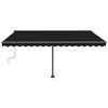 vidaXL Toldo retr&aacute;til manual com LED 400x300 cm antracite