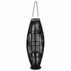 vidaXL Suporte para vela suspenso em bambu preto 95 cm
