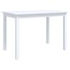 vidaXL Mesa de jantar 114x71x75cm madeira de seringueira maci&ccedil;a branco