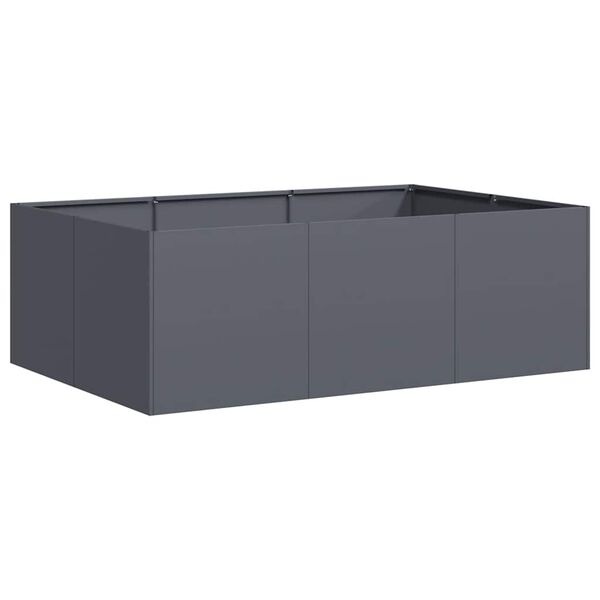 vidaXL Vaso/floreira 120x80x40 cm a&ccedil;o antracite