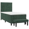 vidaXL Cama com molas/colch&atilde;o 90x190 cm veludo verde-escuro