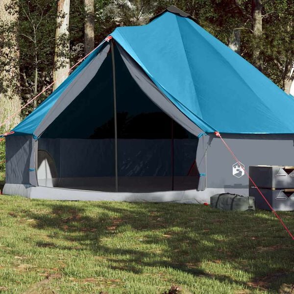 vidaXL Tenda familiar tipi para 8 pessoas imperme&aacute;vel azul