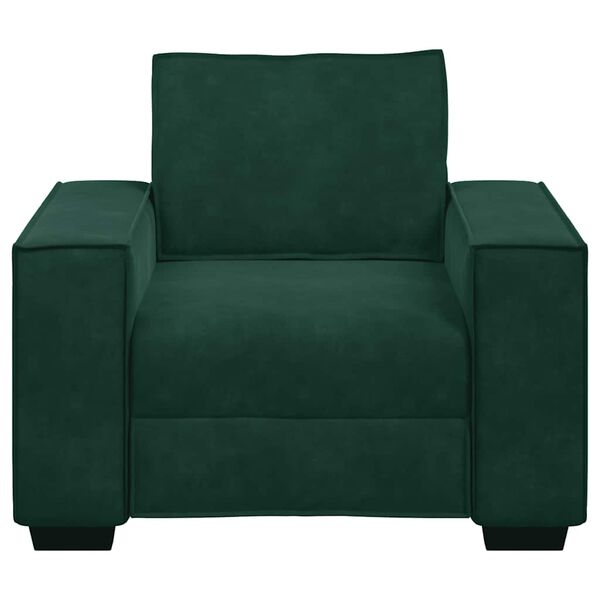 vidaXL Poltrona 100x78x84 cm veludo verde-escuro