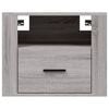 vidaXL Mesas de cabeceira parede 2 pcs 50x36x40 cm cinzento sonoma