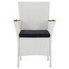 vidaXL 3 pcs conjunto de jantar para jardim branco