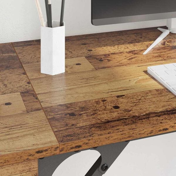 vidaXL Secret&aacute;ria de computador Madeira Antiga 131 x 48 x 75 cm