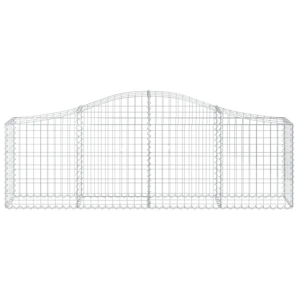 vidaXL Cestos gabião arqueados 10pcs 200x30x60/80 cm ferro galvanizado