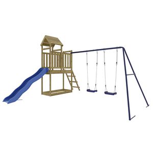 vidaXL Conjunto de brincar para exterior madeira de pinho impregnada