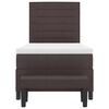 vidaXL Cama Box com colch&atilde;o Marrom Escuro 80 x 200 cm tecido