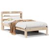 vidaXL Estrutura de cama com cabeceira 90x200 cm pinho maci&ccedil;o
