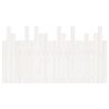 vidaXL Cabeceira de parede 146,5x3x80cm madeira de pinho maci&ccedil;a branco
