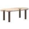 vidaXL P&eacute;s para mesa de centro 4 pe&ccedil;as a&ccedil;o natural 30-32 cm a&ccedil;o