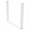 vidaXL P&eacute;s para mesa de jantar em V, 3 pe&ccedil;as, branco, 100x(72-73,3) cm, a&ccedil;o