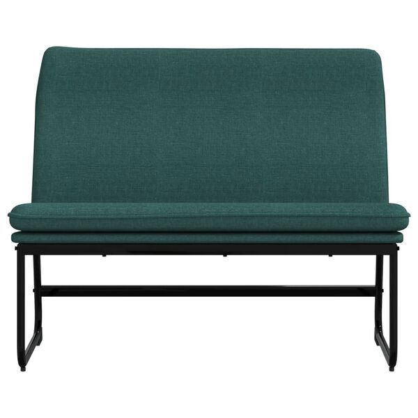 vidaXL Banco 100x75x76 cm tecido verde-escuro