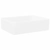 vidaXL Lavat&oacute;rio retangular 48x37x13 cm cer&acirc;mica branco