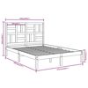vidaXL Estrutura de cama pequena casal 120x190 cm pinho maciço