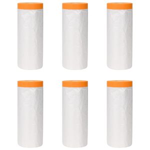 vidaXL Folha de Poeira com Fita Adesiva 6 unid. Transparente HDPE