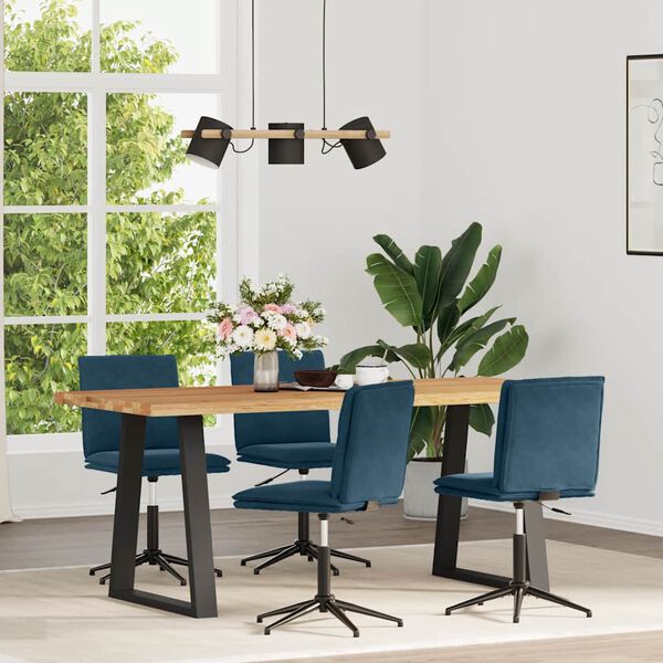 vidaXL Cadeiras de jantar 4 pcs veludo azul