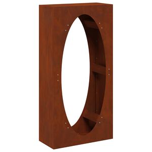 vidaXL Rack de lenha 50x23x100 cm a&ccedil;o resistente &agrave;s intemp&eacute;ries