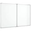 vidaXL Quadro branco magn&eacute;tico dobr&aacute;vel 120x100x1,7 cm alum&iacute;nio