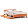 vidaXL Cama sem colch&atilde;o 160x200 cm madeira pinho maci&ccedil;o castanho-mel
