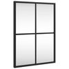 vidaXL Espelho de parede retangular 30x40 cm ferro preto