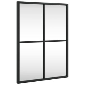 vidaXL Espelho de parede retangular 30x40 cm ferro preto
