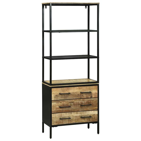 vidaXL Buffê Castanho 70 x 35 x 180 cm Madeira de mangueira maciça